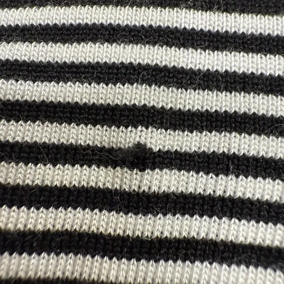 Sleeveless Striped Midi Dress Smocked Bodice L/XL Black and White LARK + GREY - Picture 7 of 7